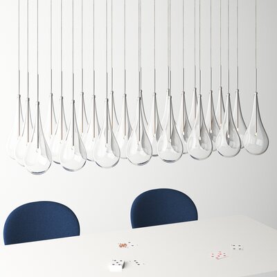 deva single light glass dimmable pendant